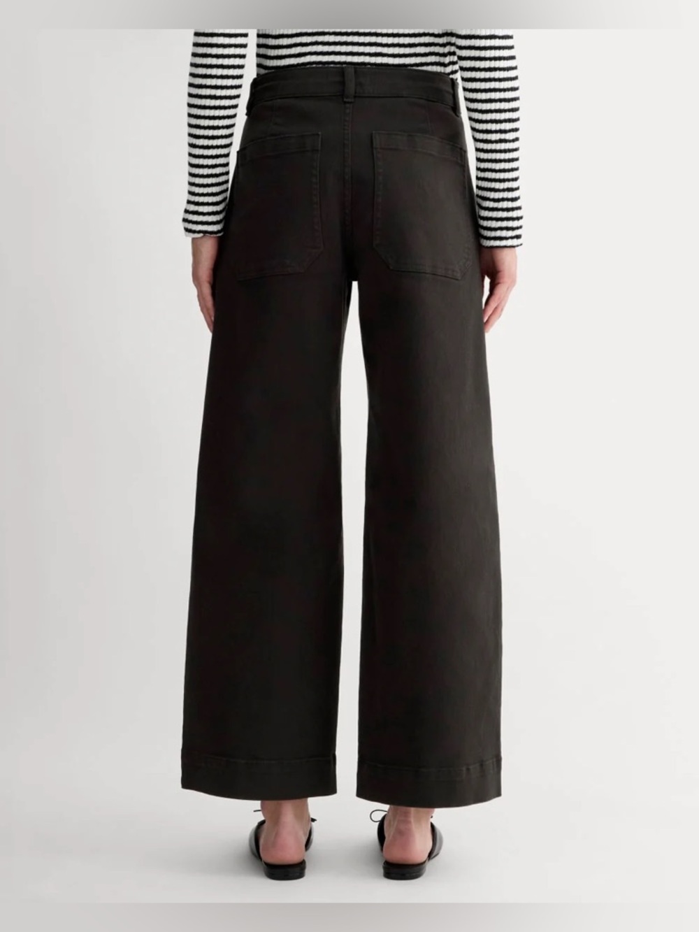 New Everlane Women THE UTILITY WIDE-LEG PANT Black Jeans Size 2 - Picture 5 of 14